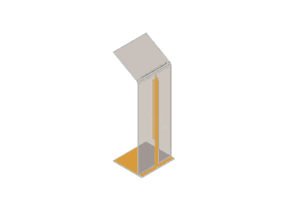 פודיום למכירה דגם LIGHTER צהוב